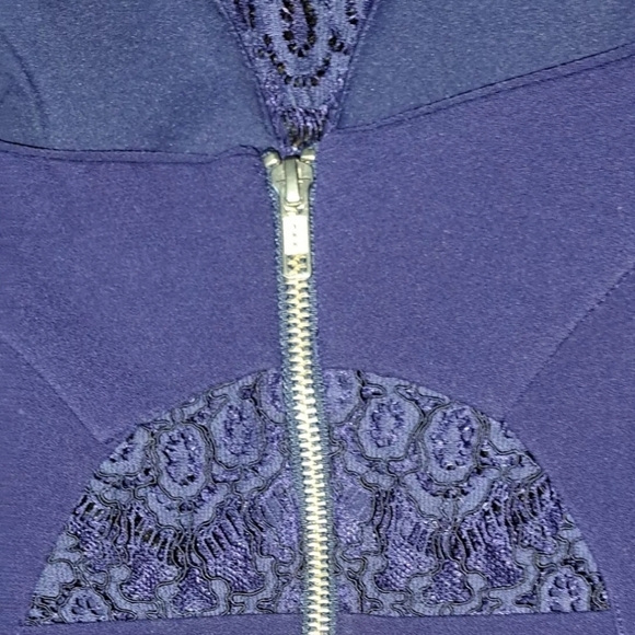 The Kooples Blue Dress Women's Size Small Strapless Lace Inserts Mini B20#11 - Picture 4 of 9